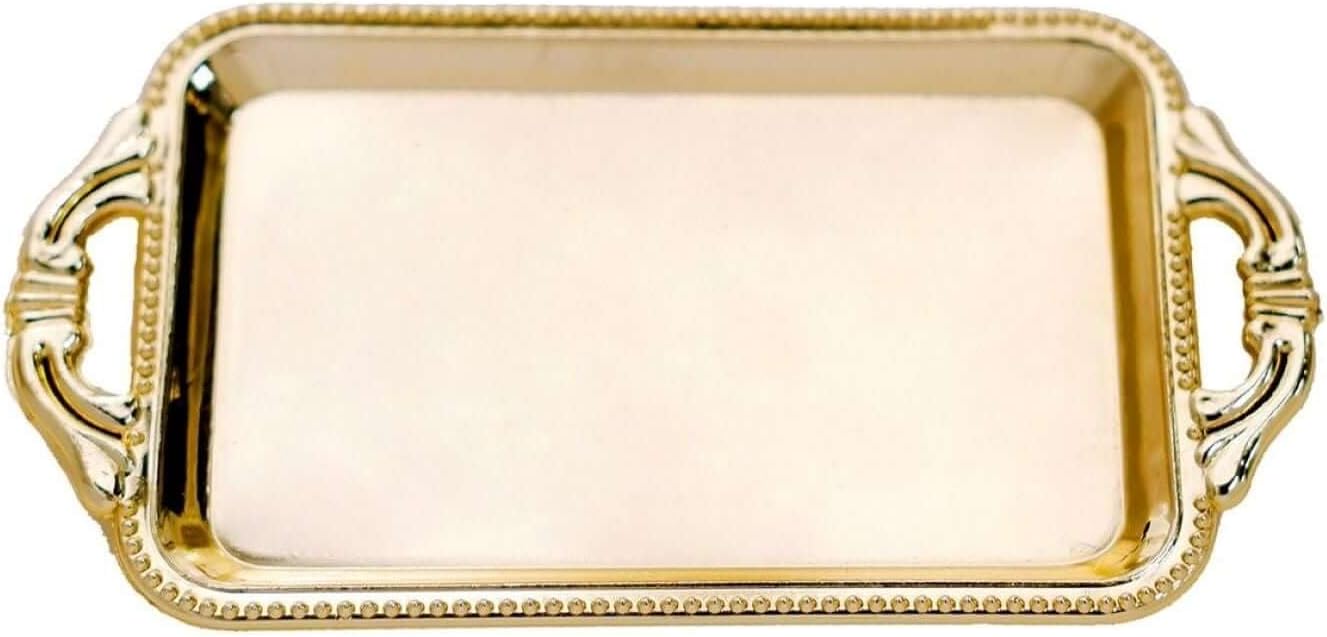 Efavormart 12 Pack - 4" Gold Rectangular Mini Candy Display Tray Favors for Wedding, Bridal Shower, Baby shower, Birthday, Candy Jars Decorations