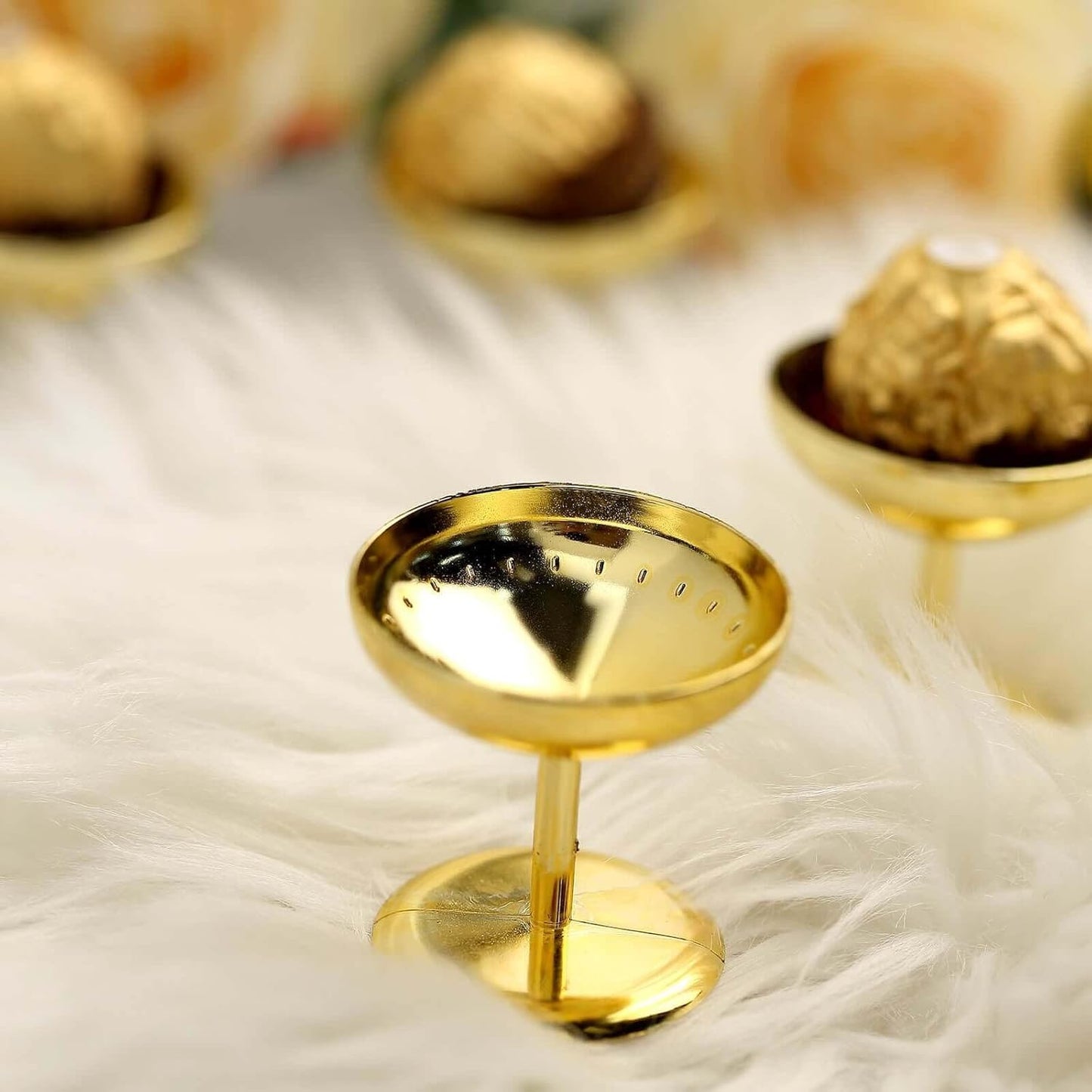 Efavormart 12 Pack 2'' Gold Favor Dessert Cups for Wedding, Birthday, Reception, Buffet, Upscale Occasions, Catered, Restaurants, Appetizers, Desserts, Mini Cupcakes, Nuts