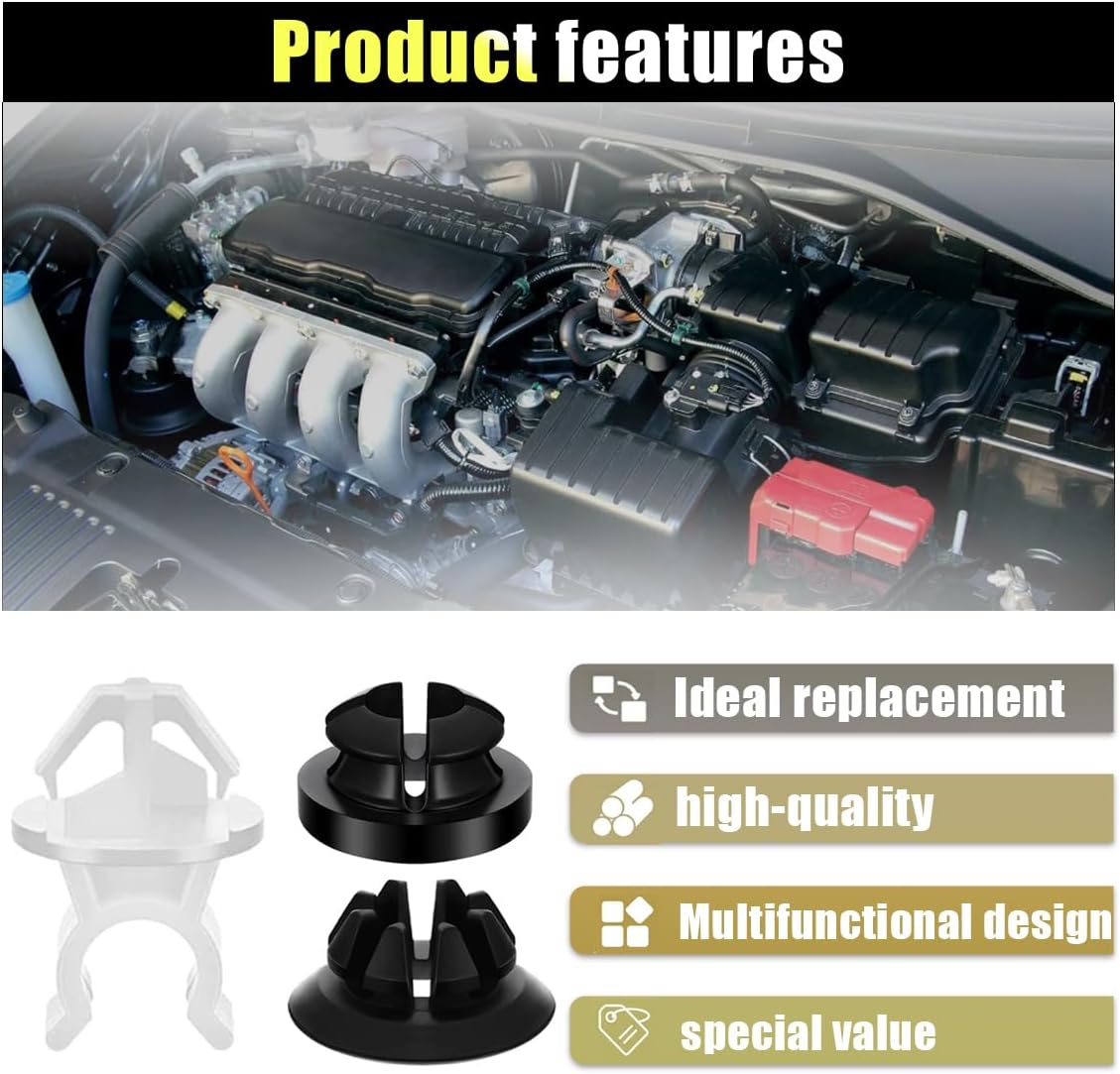 30PCS Hood Prop Rod Holder Clips, Compatible with 91503-SS0-003, Fit Most Cars