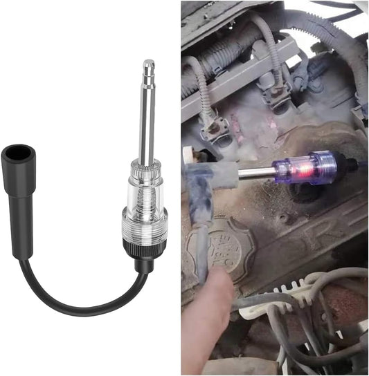 Inline Spark Plug Tester, Straight Boot Ignition Coil Tester Light, Car Small Engine Spark Tester, Armature Diagnostic Detector Tool for Car Lawnmower Internal External Engine (1 PC)