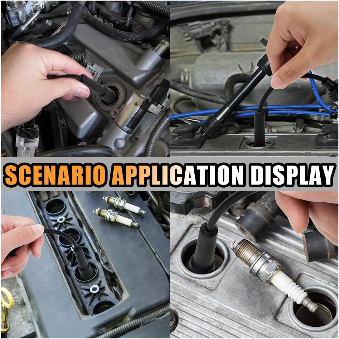 Inline Spark Plug Tester, Straight Boot Ignition Coil Tester Light, Car Small Engine Spark Tester, Armature Diagnostic Detector Tool for Car Lawnmower Internal External Engine (1 PC)