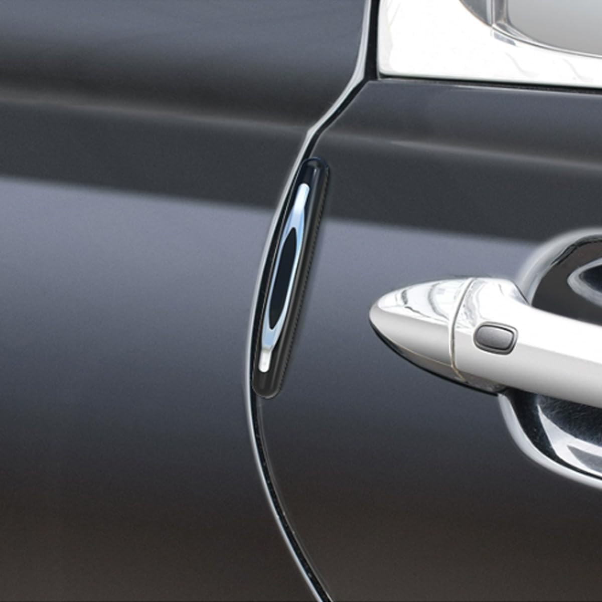 4PCS Car Door Edge Guards, Auto Side Door Protector Car Door Self Adhesive Anti-Collision Trim Strip, Universal Car Body Anti-Scratch Bumper Guard for Car SUV Truck (Black)