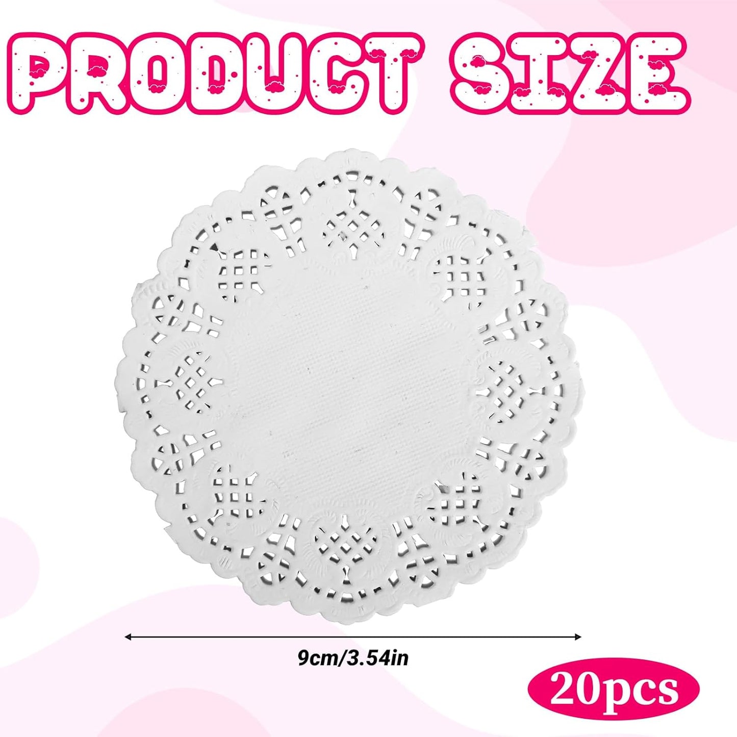 Paper Doilies, 200 Pcs 3.5 Inch Lace Doilies Paper Round Disposable Placemats White-Doilies for Tables Dessert Trays Party Craft Wedding Birthday Cakes Tableware Decorations