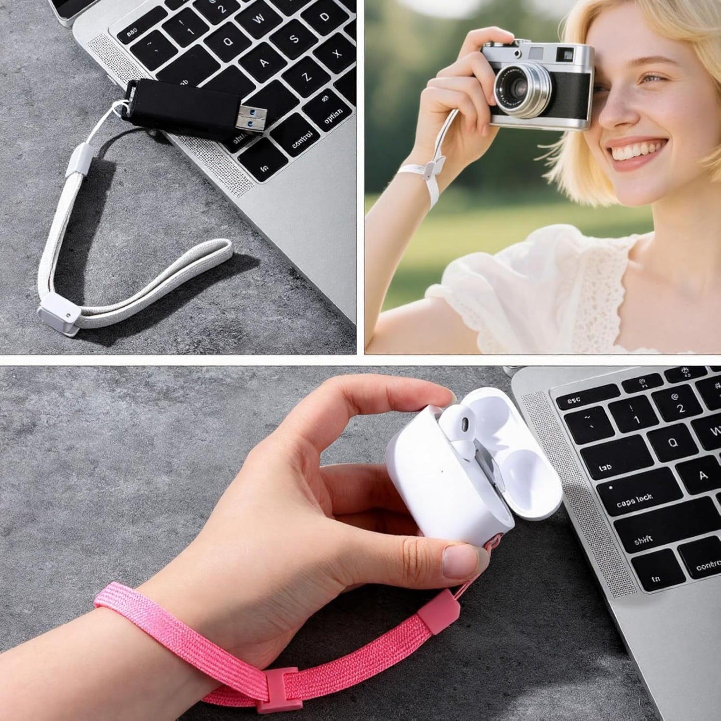 7 PCS Hand Wrist Strap, Adjustable Phone Lanyards for Wii Remote Multi Purpose Wristbands Phone Strap Wristlet Wristband with Lock for Wii Remote Controller, MobilePhone, Mp3, Digital Camera