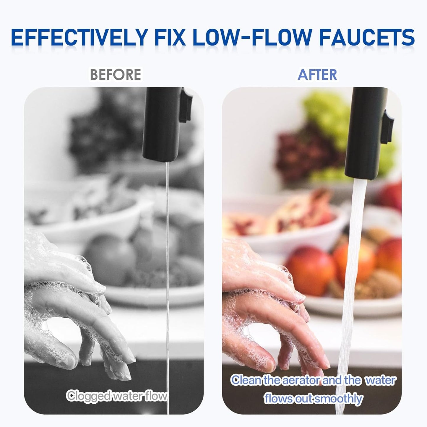 10 Pieces Faucet Aerator Removal Tool, Aerator Wrench Key Set Universal Sink Removal Wrench Tool with 5 Sizes M16.5, M21.5, M22.5, M24 for Bathroom Kitchen Faucet Maintenance