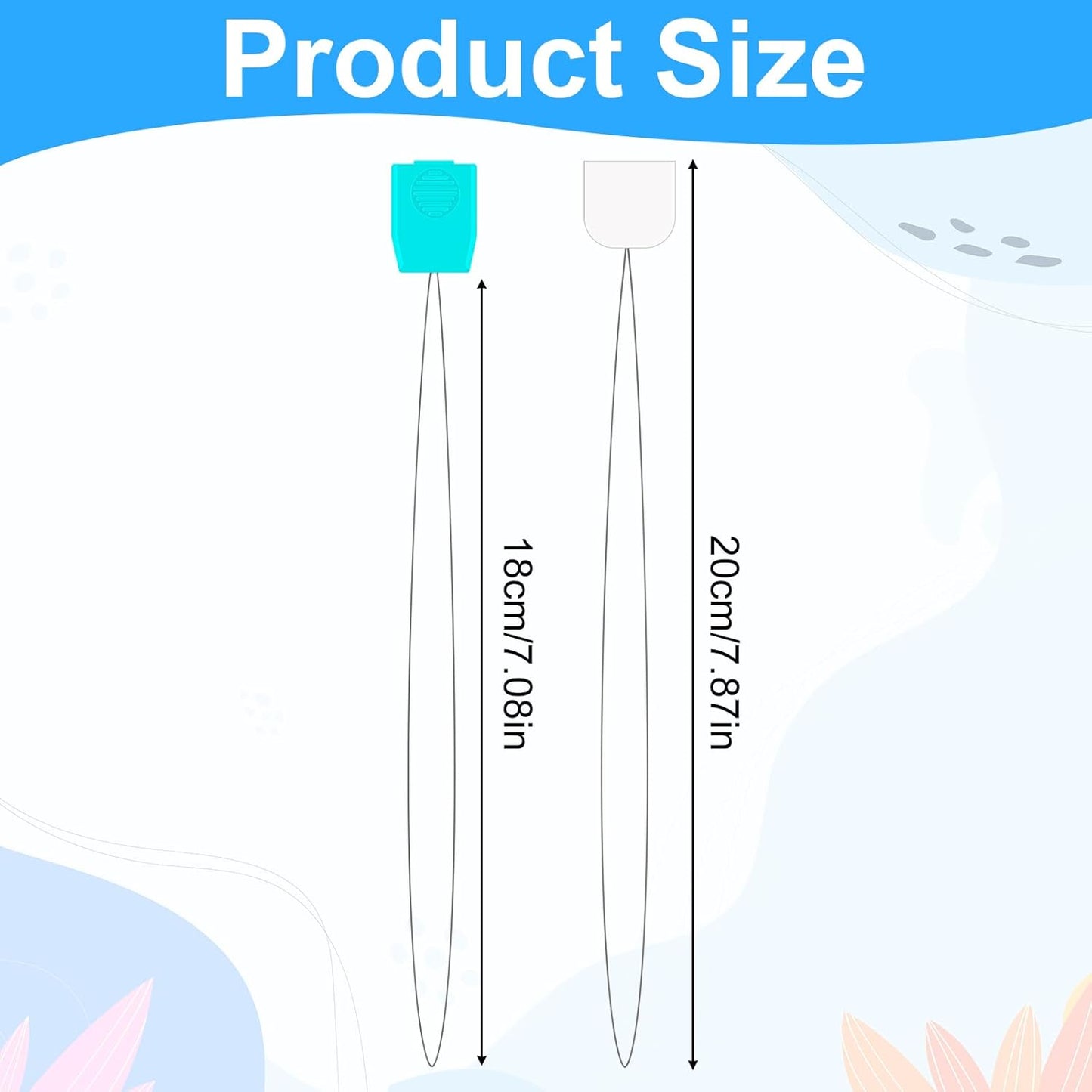 20 Pcs Punch Needle Threaders 7.87 Inch Long Threader for Embroidery Punch Needle Kit Stitching Sewing Accessories for Cross Stitch DIY Sewing Craft Work