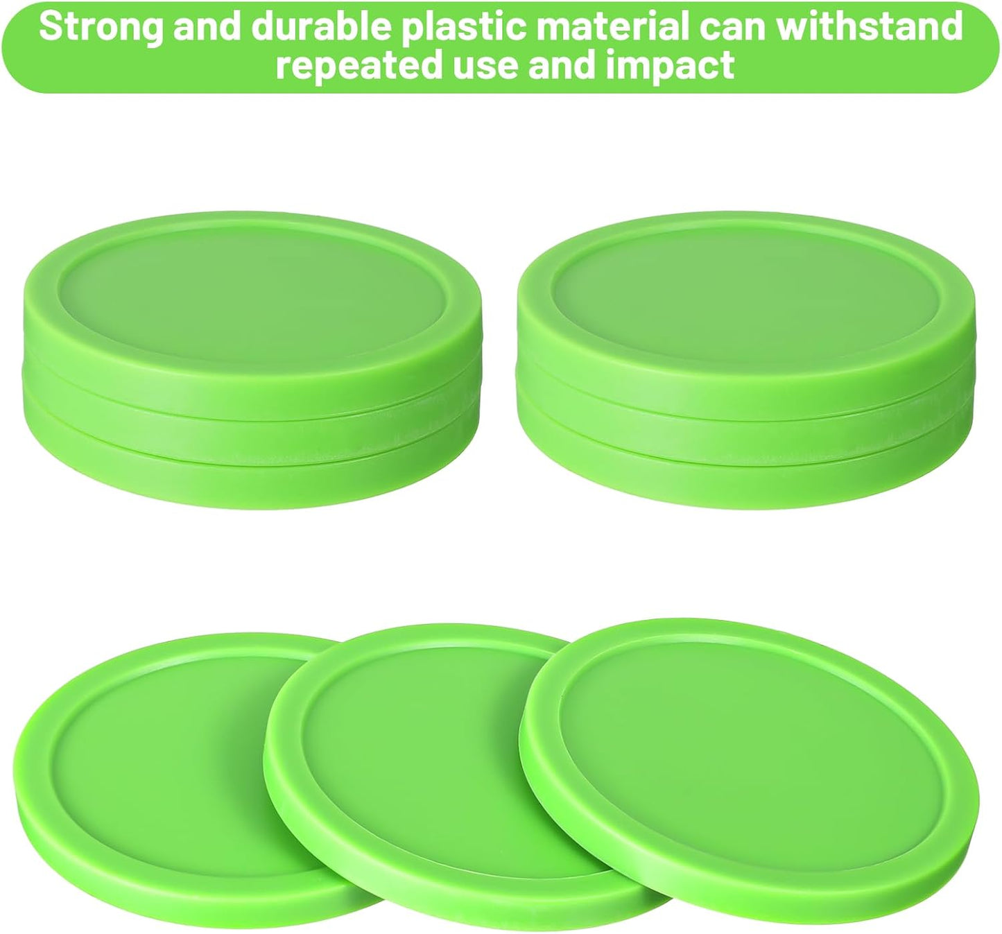 6 Pcs 3 1/4 Inches Hockey Pucks, Large Air Hockey Pucks Set Durable Puck for Air Hockeys Table Compatible with Standard Pushers and Goals Hockeys Replacement Puck Parts Set Game Tables Accessories