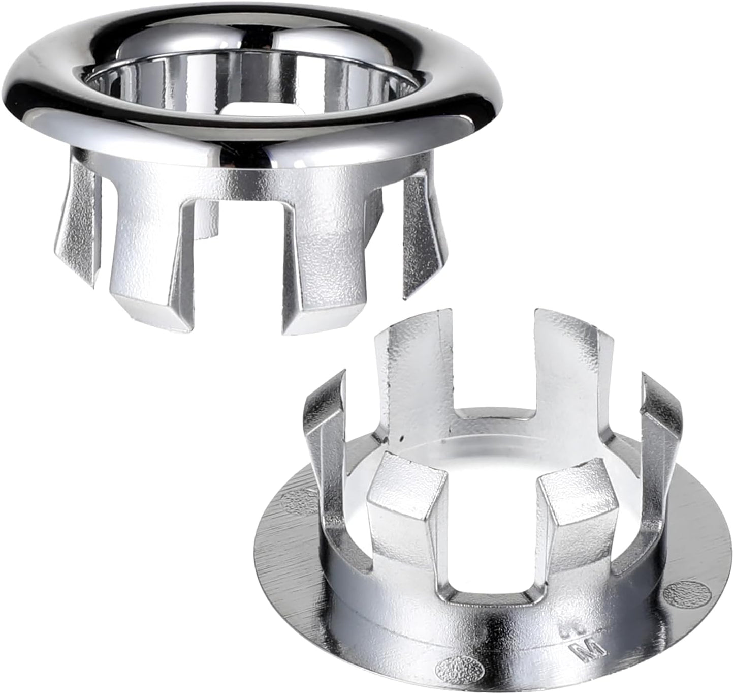 Sink Overflow Ring, 2 Pack Universal Bathroom Kitchen Sink Hole Trim Chrome Drain Cover, Overflow Trim Ring Insert Cap Fits Round Hole Diameter Replacement for Basin Vanity, Ceramic Sinks