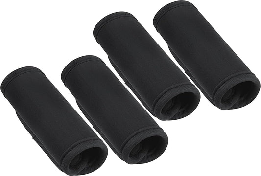 4 Pcs Neoprene Luggage Handle Wrap for Suitcase Luggage Tags Identifiers Bulk Luggage Handle Wrap Luggage Tag Wraps Travel Accessories (Black)