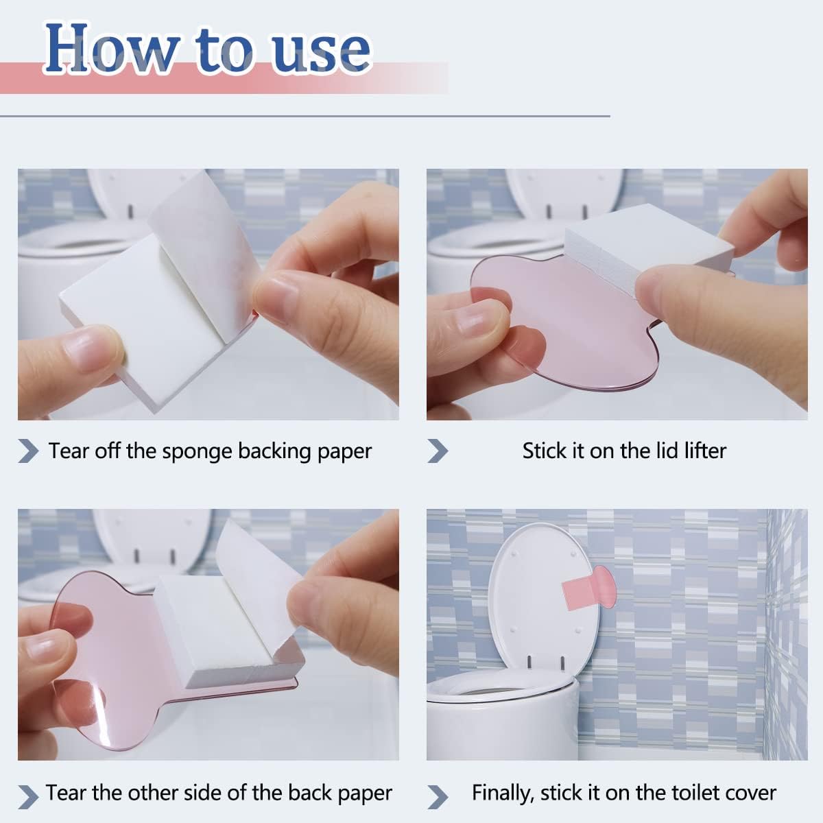 6 Pcs 3 Colors Toilet Cover Lifter Handle Seat Holder Lift Tools Avoid Touching Lift Tools Seat Cover Lifter Bathroom Accessories for Office, School, Home, Hotel (Red, White, Green)