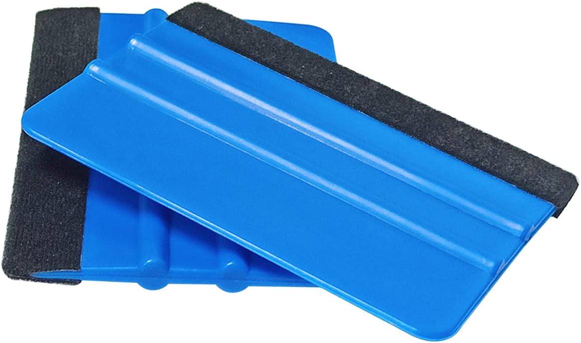 2 Pieces Wallpaper Smoothing Tool, Vehicle Vinyl Felt Squeegee Window Tint Film Tool for Peel and Stick Wallpaper (blue)