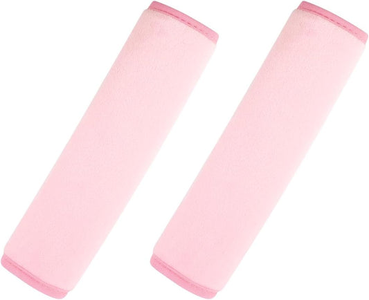 2 PCS Car Seat Belt Pads Cover Soft Seat Belt Shoulder Pad Safety Belt Strap Shoulder Pad Comfortable Driving Compatible with Most Cars Helps Protect You Neck and Shoulder (Pink)