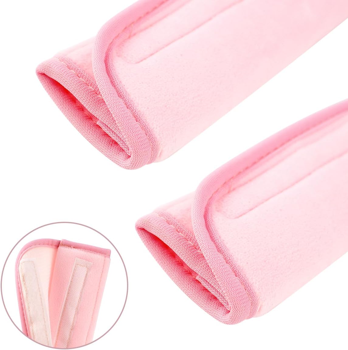 2 PCS Car Seat Belt Pads Cover Soft Seat Belt Shoulder Pad Safety Belt Strap Shoulder Pad Comfortable Driving Compatible with Most Cars Helps Protect You Neck and Shoulder (Pink)
