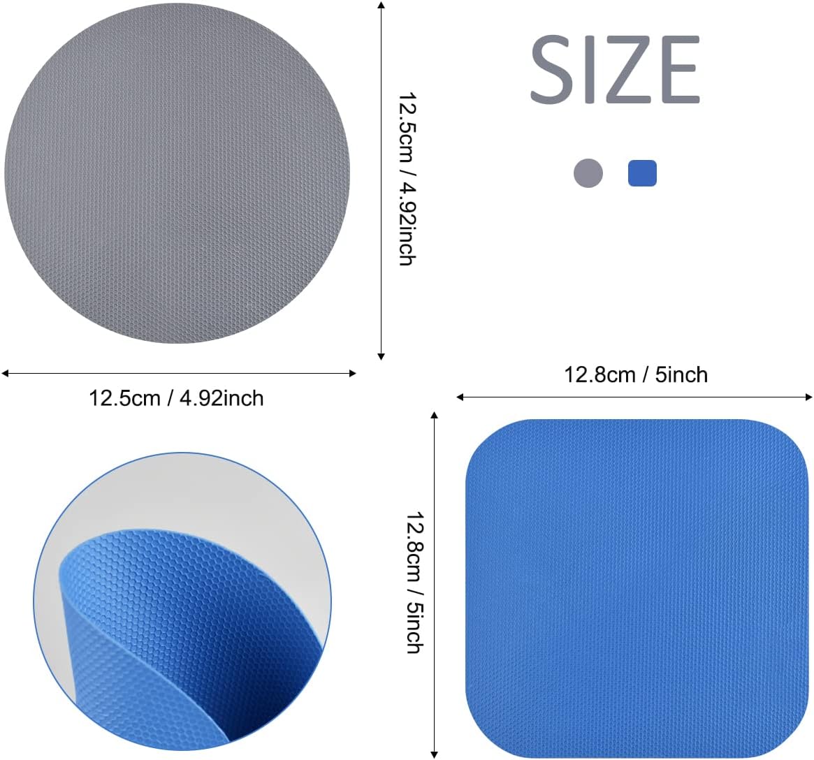8 Pcs Reusable Jar Opener Gripper Pads Rubber Jar Opener Gripper Pads Multi-function Jar Opener for Elderly People with Arthritis and Weak hands (Blue, Gray)