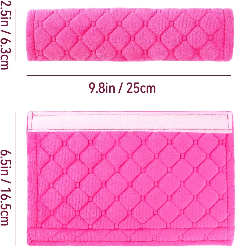 2 PCS Car Seat Straps Shoulder Pads Soft Auto Seat Belt Cover Universal Safety Strap Cover Helps Protect Your Neck and Shoulders from Seat Belt Friction (Rose Red)