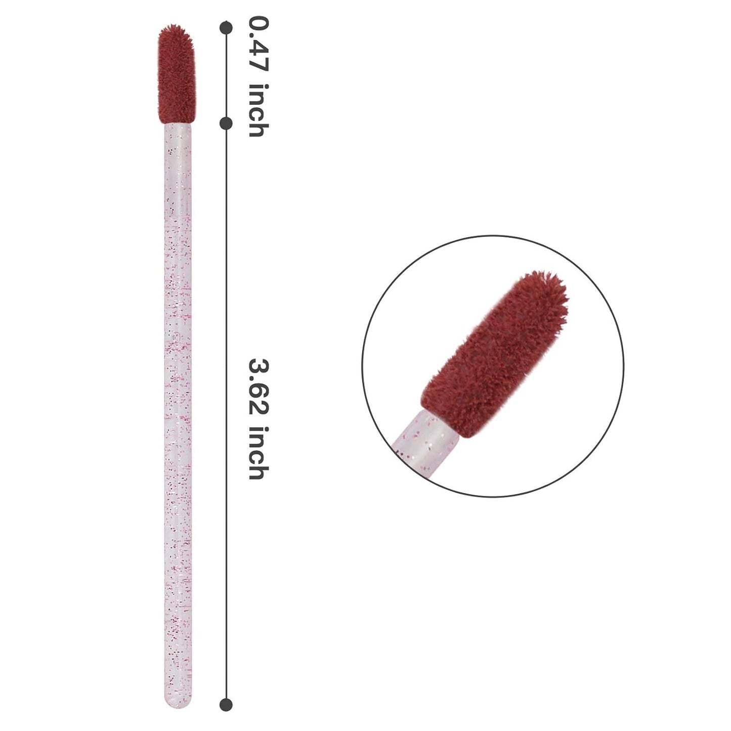 300 PCS Lip Brush, Disposable Makeup Applicators, Lip Gloss Brush Lipstick Applicator Wands, Multicolor Makeup Tool Kits Beauty Lipstick Cosmetic (Crystal Pink)