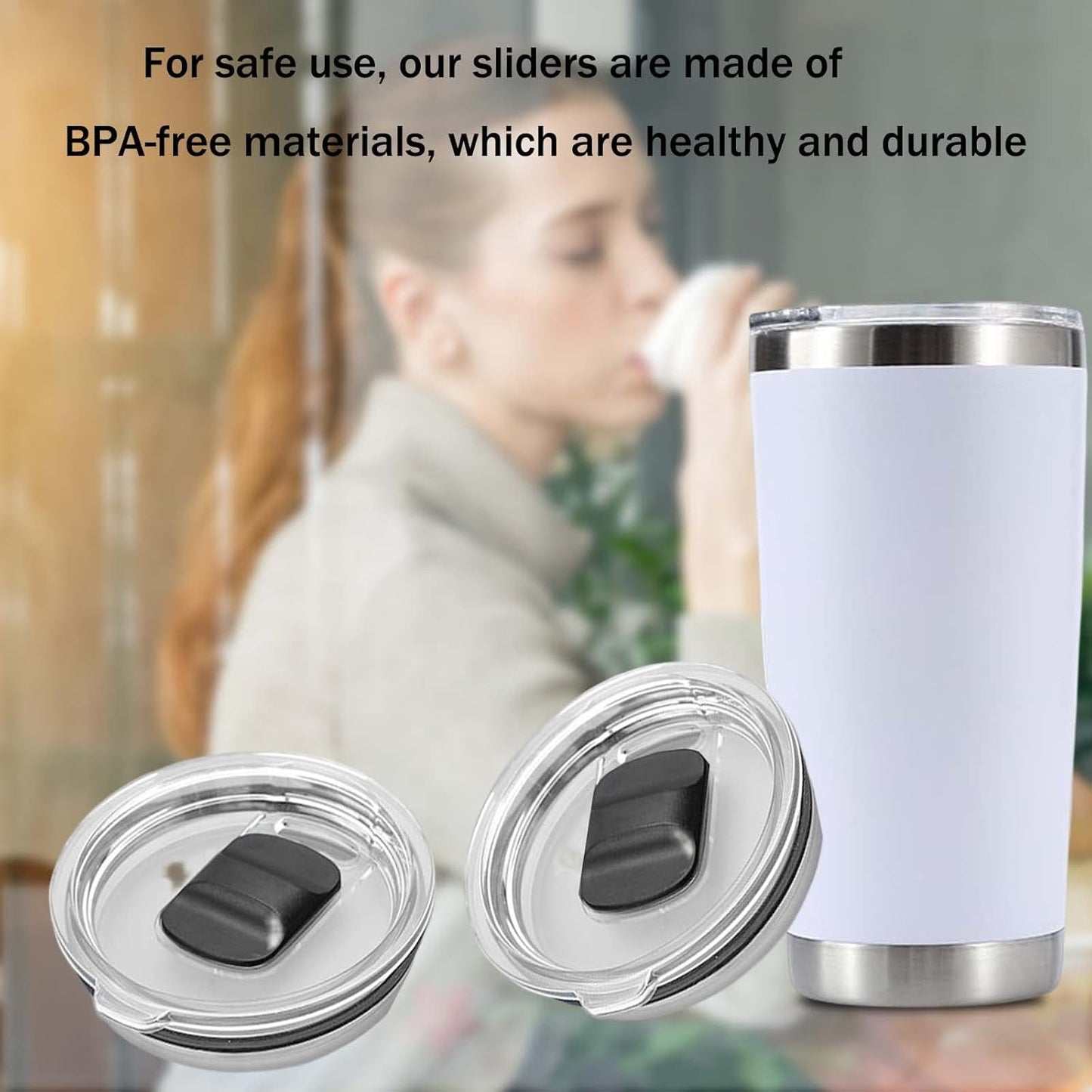 Magnetic Slide for YETI Lids Compatible with YETI Magnetic Lid 10oz, 16oz, 20oz, 26oz, 30oz (4 Pcs)