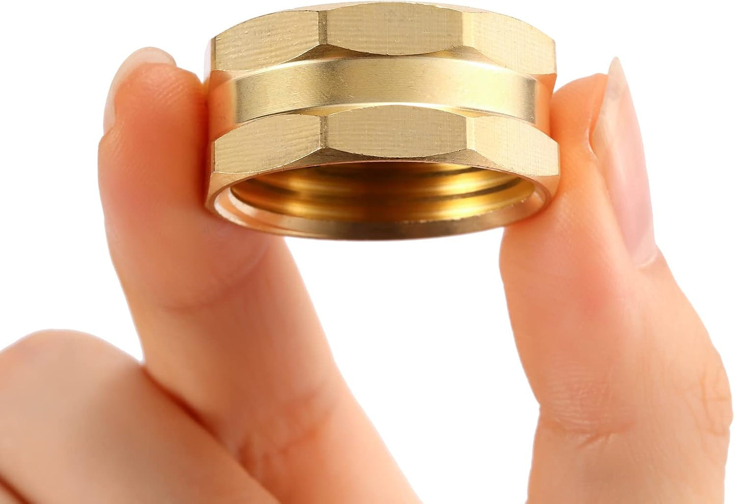 4 Pack Garden Hose End Caps with Washers, Brass Spigot Cap, 3/4" Female End Cap