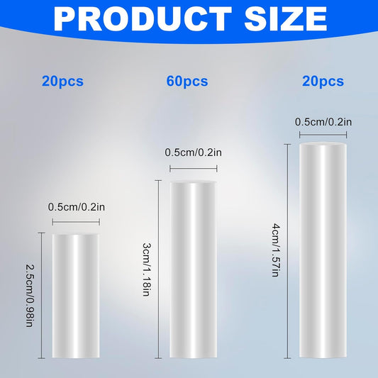 100-Pack Aglets for Shoelaces - 3 Sized Sneaker Shoe Lace Shortening Repair Aglet Tips - Clear Shoe Lace Ends Tips with Good Heat Shrinkage - Fit Most Sneaker Shoes Hoodie String Cord