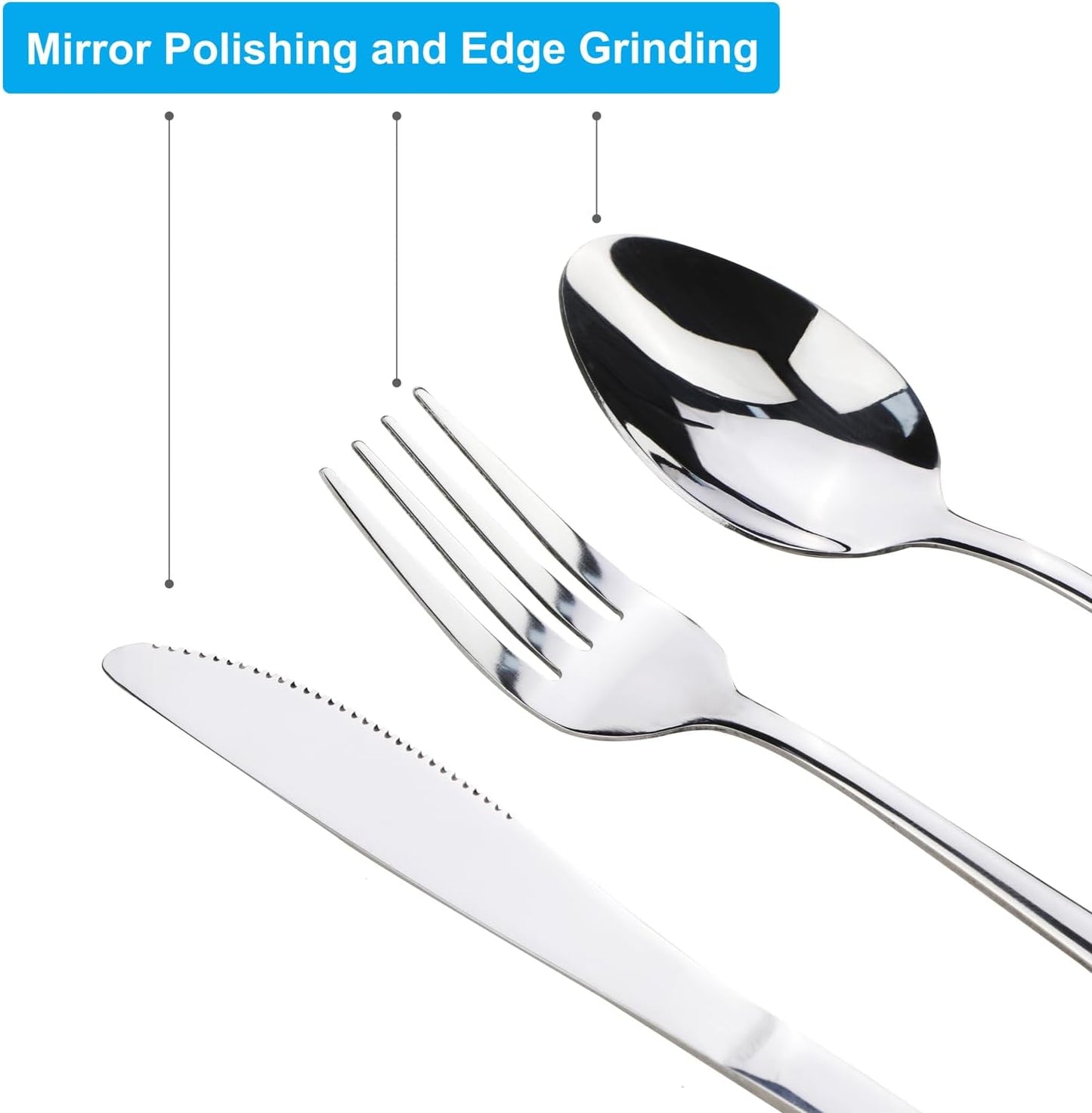 Travel Utensils With Case, Stainless Steel Reusable Portable Utensils Set With Case,  Travel Silverware Set