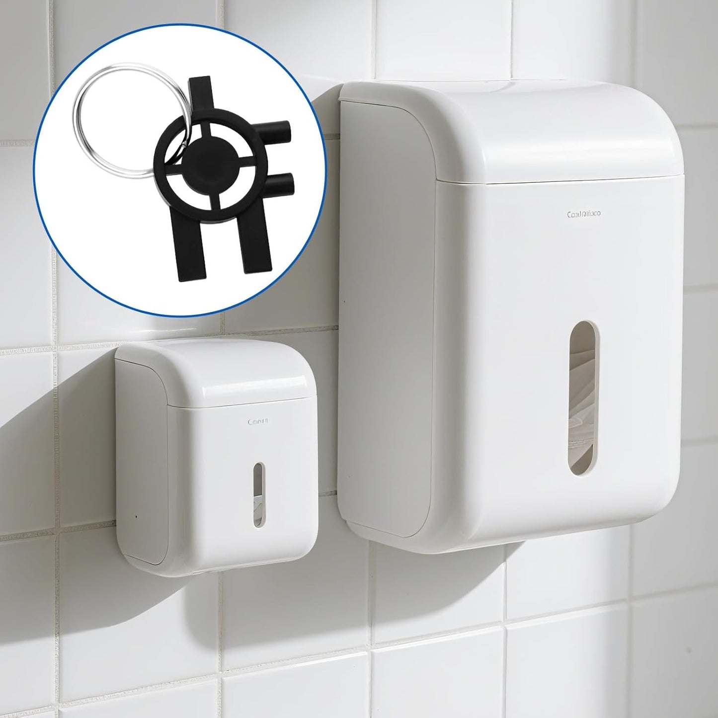 8pcs Dispenser Key Replacement for Cintas Sanis, 3-in-1 Toilet Paper Towel Holder Key Soap Dispensing for Home Office School Maintenance Commercial Business