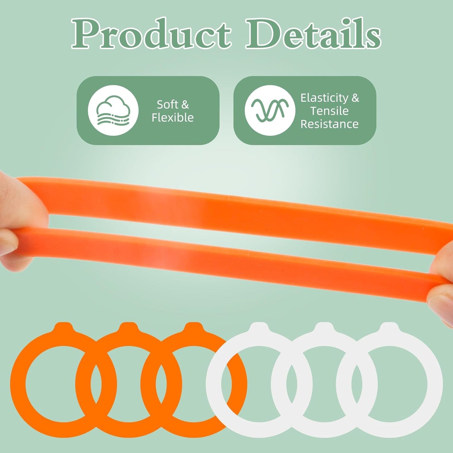 6PCS Silicone Jar Gaskets 3.75Inch Rubber Seals Rings for Glass Jars Airtight Gasket Sealing Rings for Regular Mouth Canning Jars,Leak Proof Rubber Jar Seals Fits Most Sizes Glass Mason Jar Lids