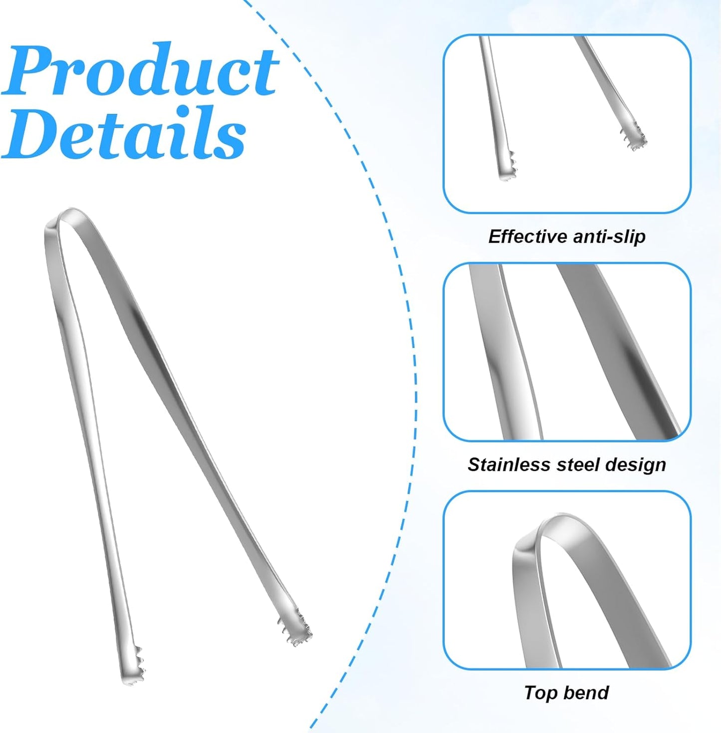 2PCS Egg Chalaza Removal Tool,Stainless Steel Tongs,Toothed Design Eggshell Fragment Membrane Remover Tong,Multipurpose Kitchen Tool for Cooking Food Cake Bakers Pastry Chefs