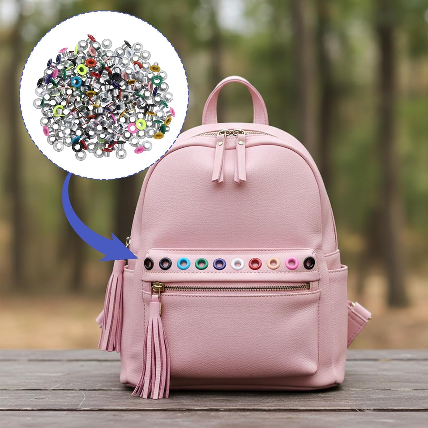 Shimmeroo 210PCS 3mm Metal Eyelets and Grommets, Colored Round Eyelets for Paper Crafts, Scrapbooking, Card Making, Fabric, Leather, Shoes