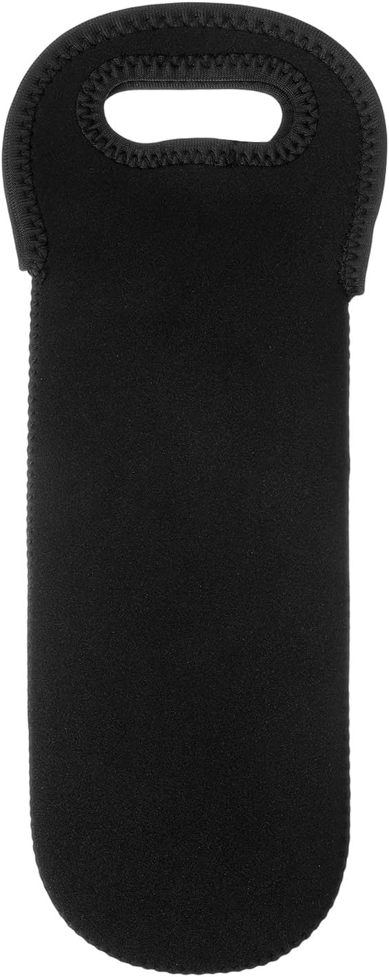 Neoprene Wine Bottle Carrier, Insulated Tote Bag, Protective Champagne & Beer Bottle Holder for Beer Water Bottles Restaurant, Travel, Gifting (Black)