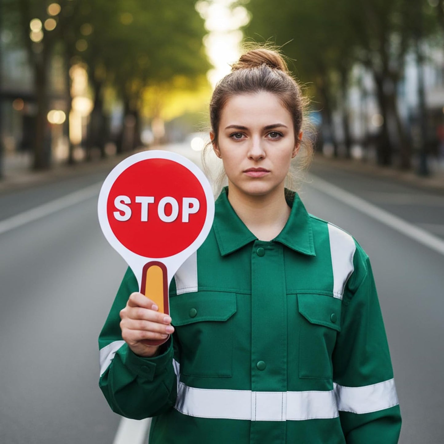 2Pcs Stop and Go Sign with Handle,Mini Stop Sign Double Sided for Guiding Teaching Traffic Safety