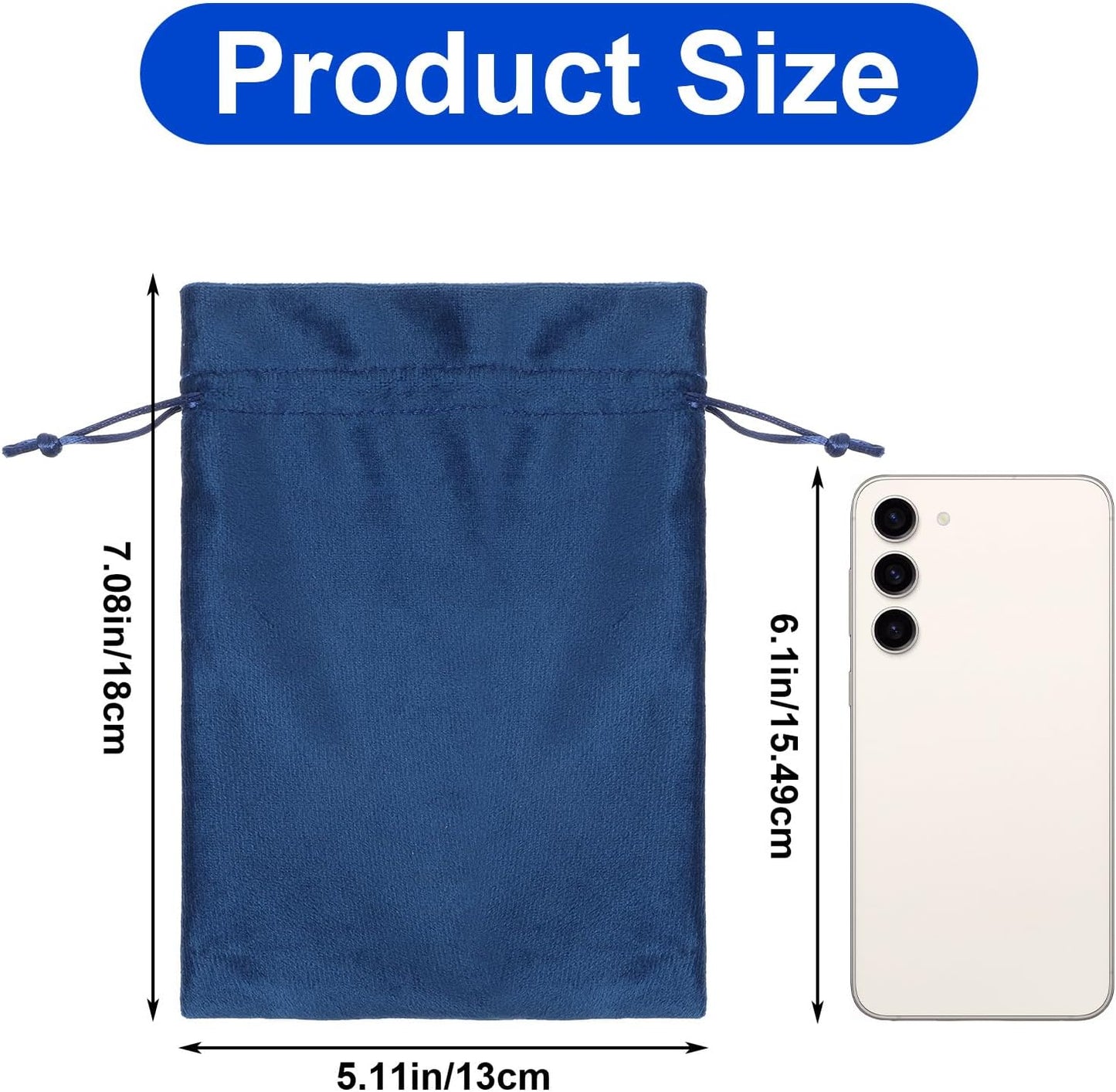 Shimmeroo 4PCS 7x5 Inch Drawstring Pouch, Soft Gift Bags Dice Bag Drawstring Favor Bags for Tarot Rune Jewelry Crystal Wedding Party Candy Bag(4 Colors)
