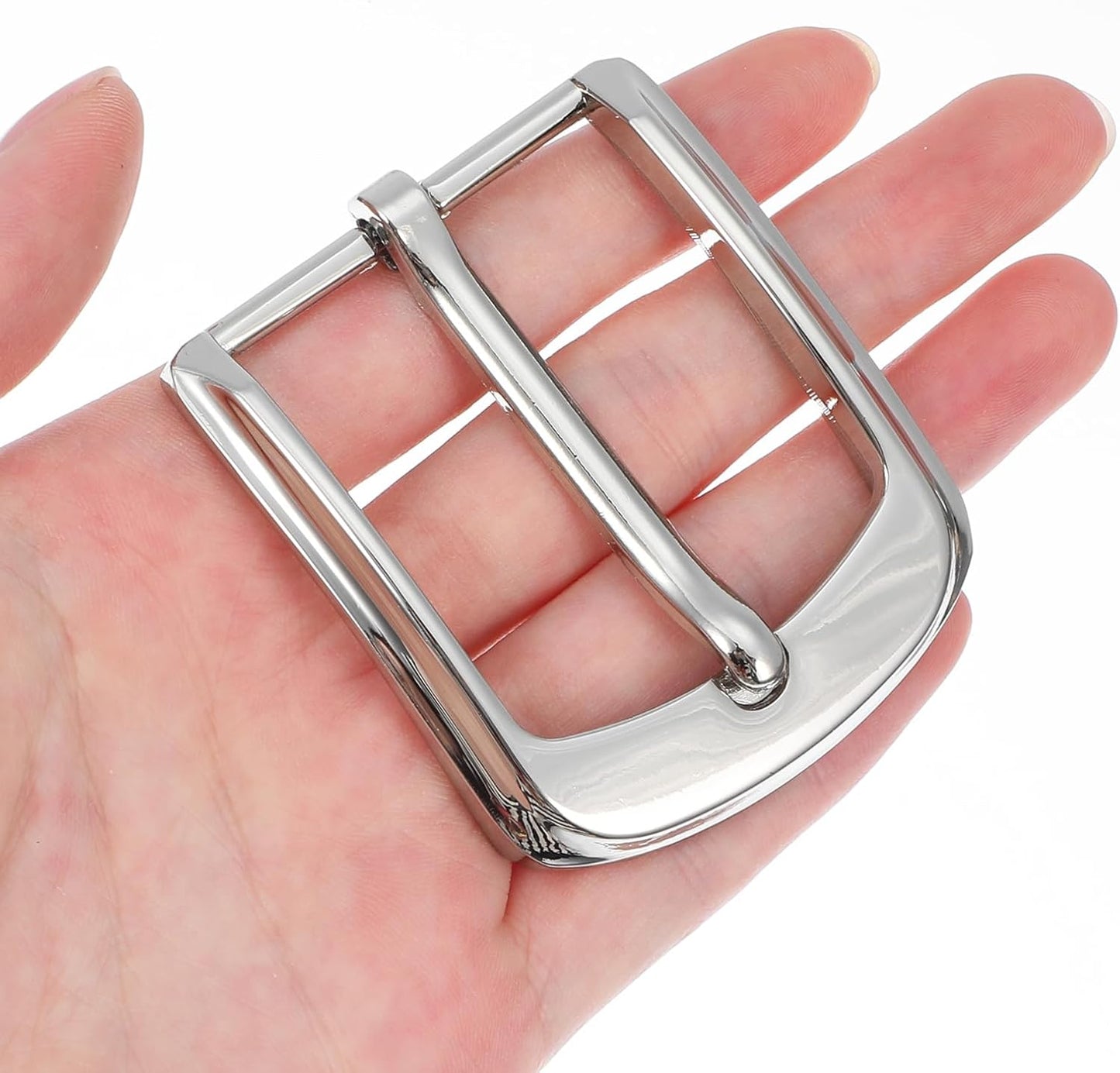 3 Pcs Classic Belt Buckle Replacement for Men & Women,38-40 mm (1.5-1.6 inch) Interchangeable Buckles with 3 Colors - Black+Silver+Bronze