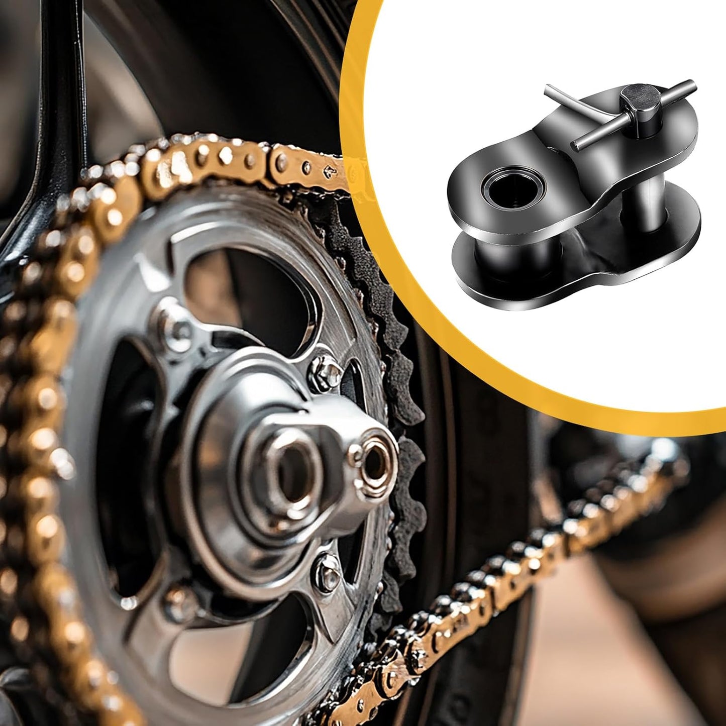 8 Pcs 420 Chain Roller Chain Offset Link 420 Chain Master Link, Half Link, Crank Link