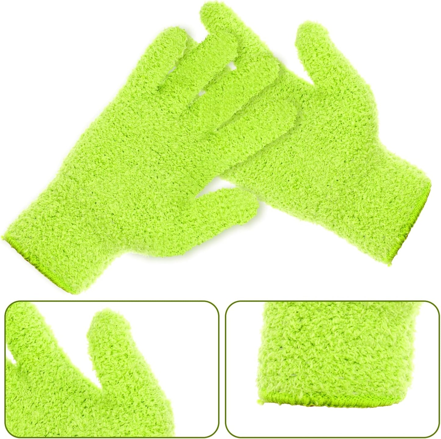 Microfiber Gloves for Plants, Microfiber Gloves For Plant Dusting, Leaf Cleaning Glove, Plant Leaf Cleaner and Shine for Houseplants, Reusable Indoor Plants Care Accessories, Washable Dusting Mitts