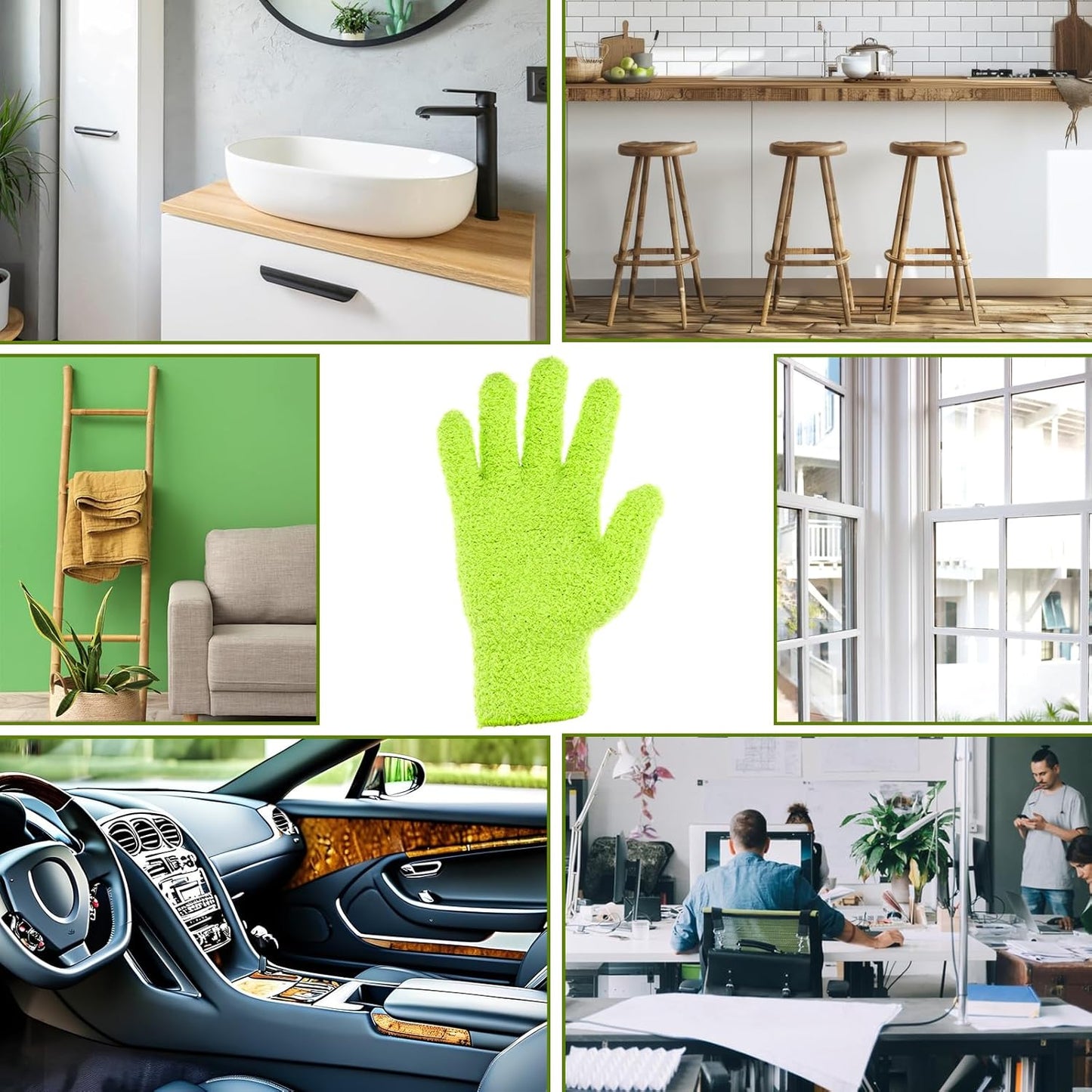 Microfiber Gloves for Plants, Microfiber Gloves For Plant Dusting, Leaf Cleaning Glove, Plant Leaf Cleaner and Shine for Houseplants, Reusable Indoor Plants Care Accessories, Washable Dusting Mitts