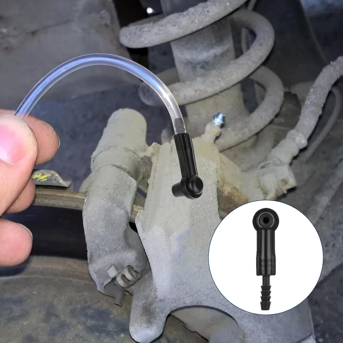 5 Pack Brake Bleeder Hose Bottle Fluid Bleeding Connector Adapter Joint for Oil Air Hose Changer Exchange Pipe System Tool Kit Pumping Nipple for Cars Trucks Vehicles Automotive Emptying Pump Replace