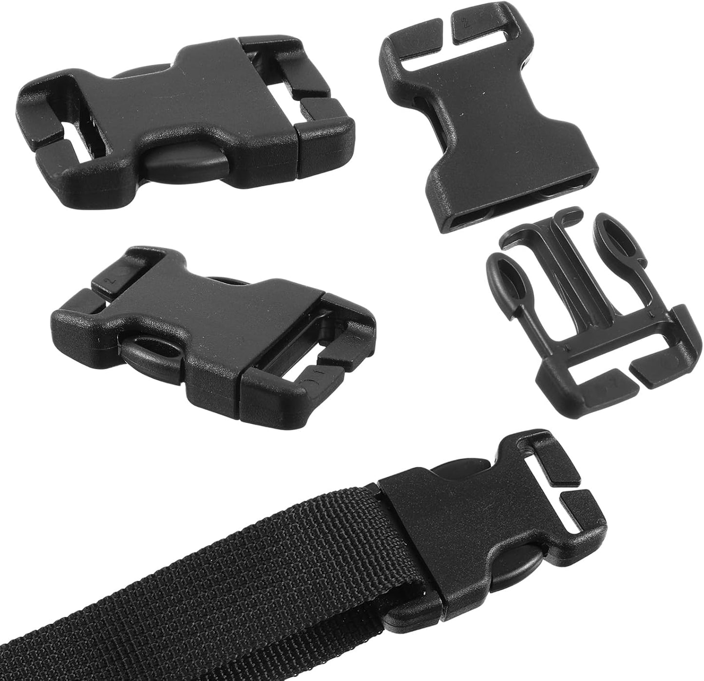 Vin Beauty Quick Release Buckle 6 Pcs Plastic Buckle Clips 1 Inch Plastic Buckles Repair Kit No Sewing Required for 20mm/0.79inch Backpack Bag Strap