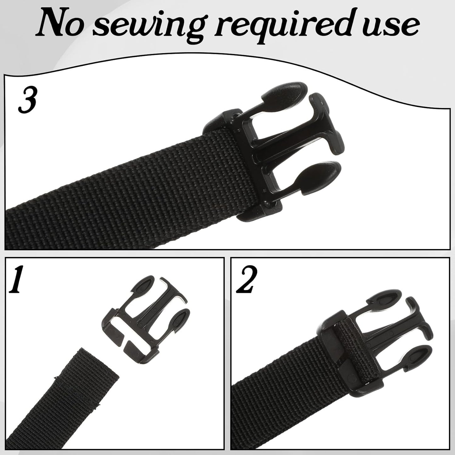Vin Beauty Quick Release Buckle 6 Pcs Plastic Buckle Clips 1 Inch Plastic Buckles Repair Kit No Sewing Required for 20mm/0.79inch Backpack Bag Strap