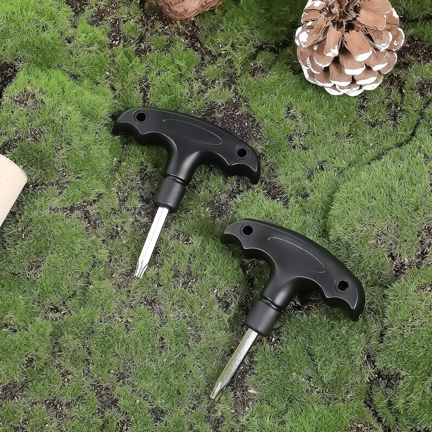 2 Pcs Golf Wrench, Adjustable Golf Tool with Plastic Handle, Stainless Steel Golf Driver Tool, Golf Driver Tool, Golf Torque Wrench for Golf Club Driver Shaft Adapter Torque Tool, Golf Club Tool
