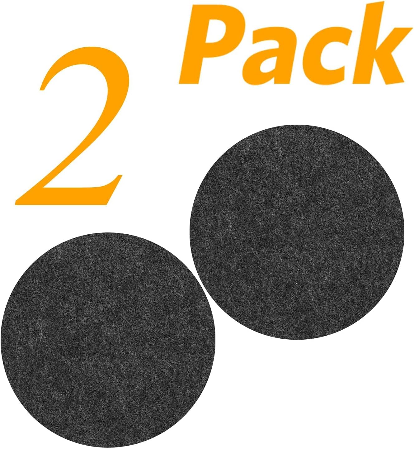 4 PCS Coasters, Eco-Friendly 100% Biodegradable Absorbent Felt Coasters for Drinks Bar Home, 4 Inch (Black Round)