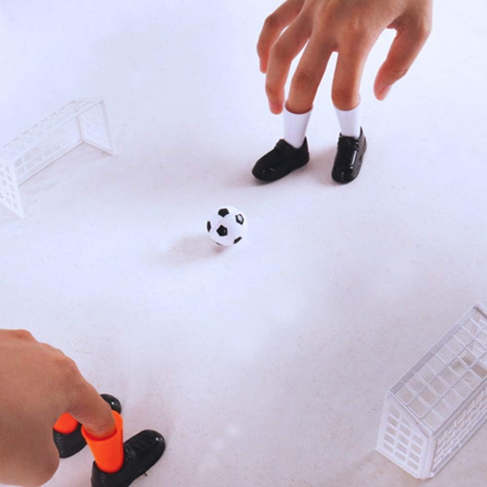 1 Set Finger Soccer Game Finger Footballs Match Funny Finger Table Game Set with Two Goals for Fans Club Party