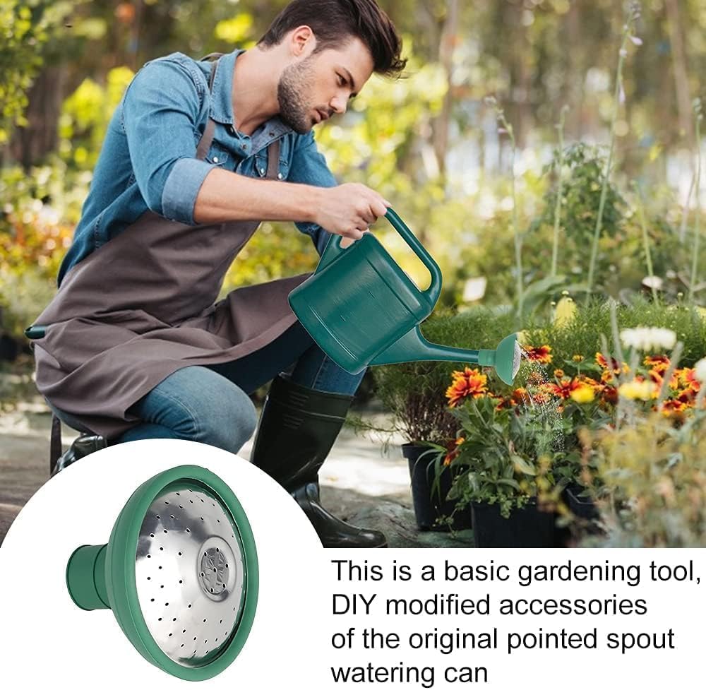 Green Universal Garden Watering Can Rose Head Water Sprinkler Sprayer Fit All Watering Can Rose Watering Can Spout Cover Nozzle Replacement Gardening Watering Equipment