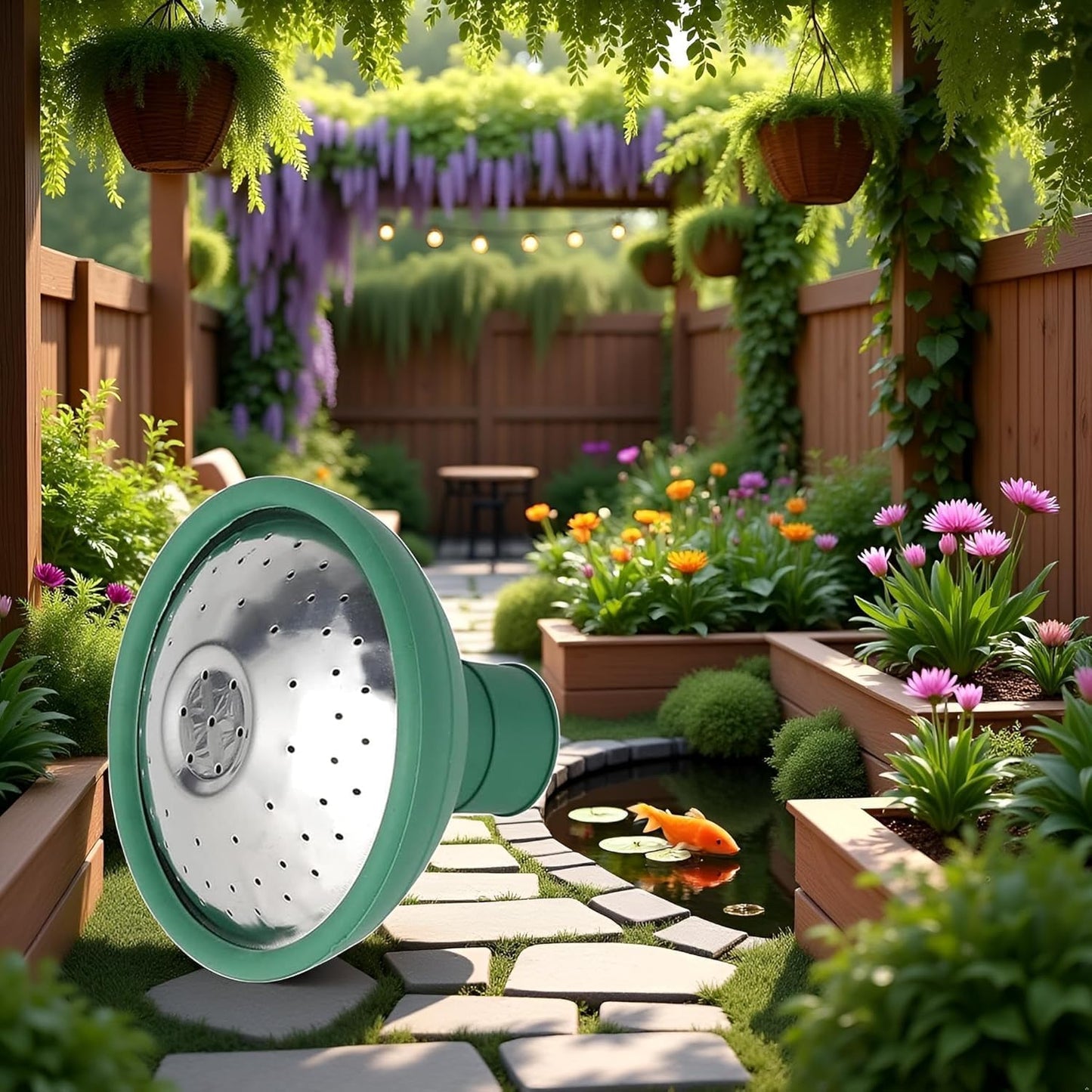 Green Universal Garden Watering Can Rose Head Water Sprinkler Sprayer Fit All Watering Can Rose Watering Can Spout Cover Nozzle Replacement Gardening Watering Equipment