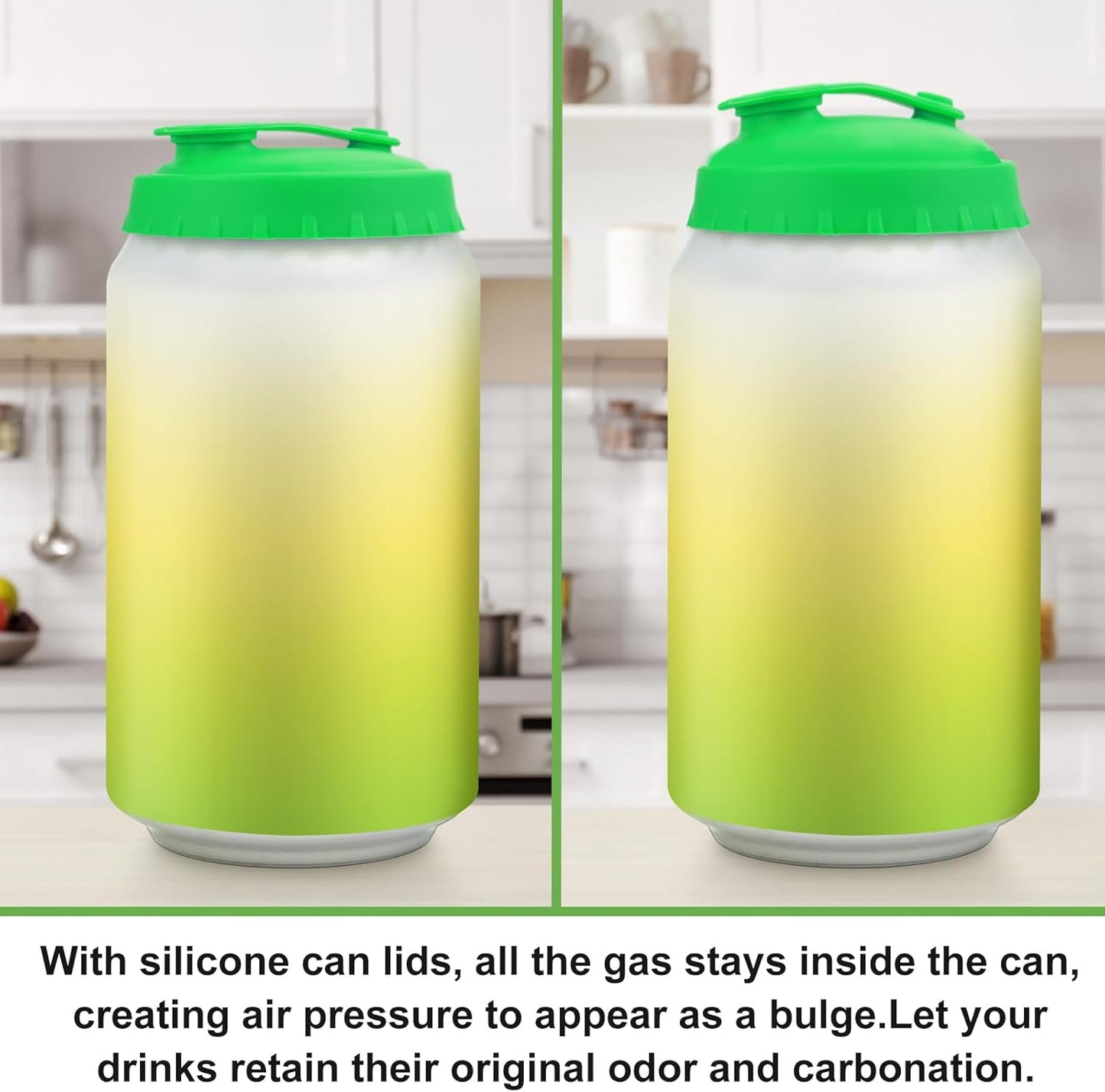 Silicone Soda Can Cover Lids, Pop Can Covers with Resealable Nozzle 6 Pack, BPA Free Stopper and Protector Reusable Beer Can Covers for Soda Fits Standard Cans