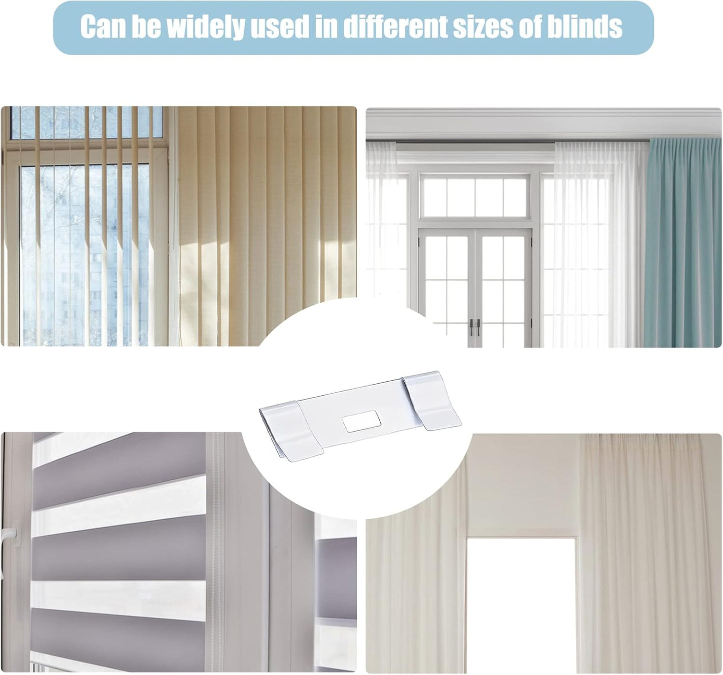 20 PCs Vertical Blind Repair Vane Metal Tabs Replacement Fixer Kit for Slats