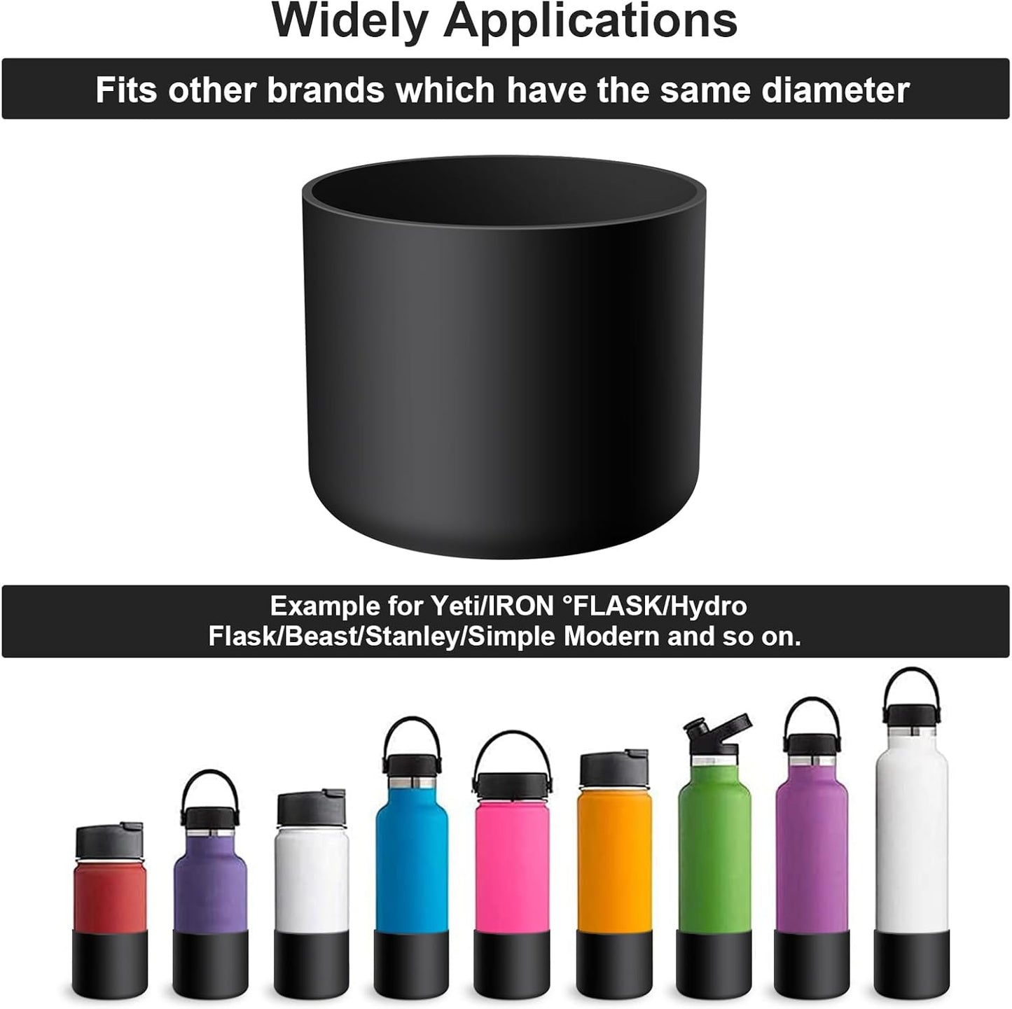 Silice Boot for Owala Water Bottle, 2PCS Anti-Slip Protective Sleeve for FreeSip/Twist/Flip Water Bottles, BPA Free, Dishwasher Safe, Bottom Bumper Cover Cup Accessories