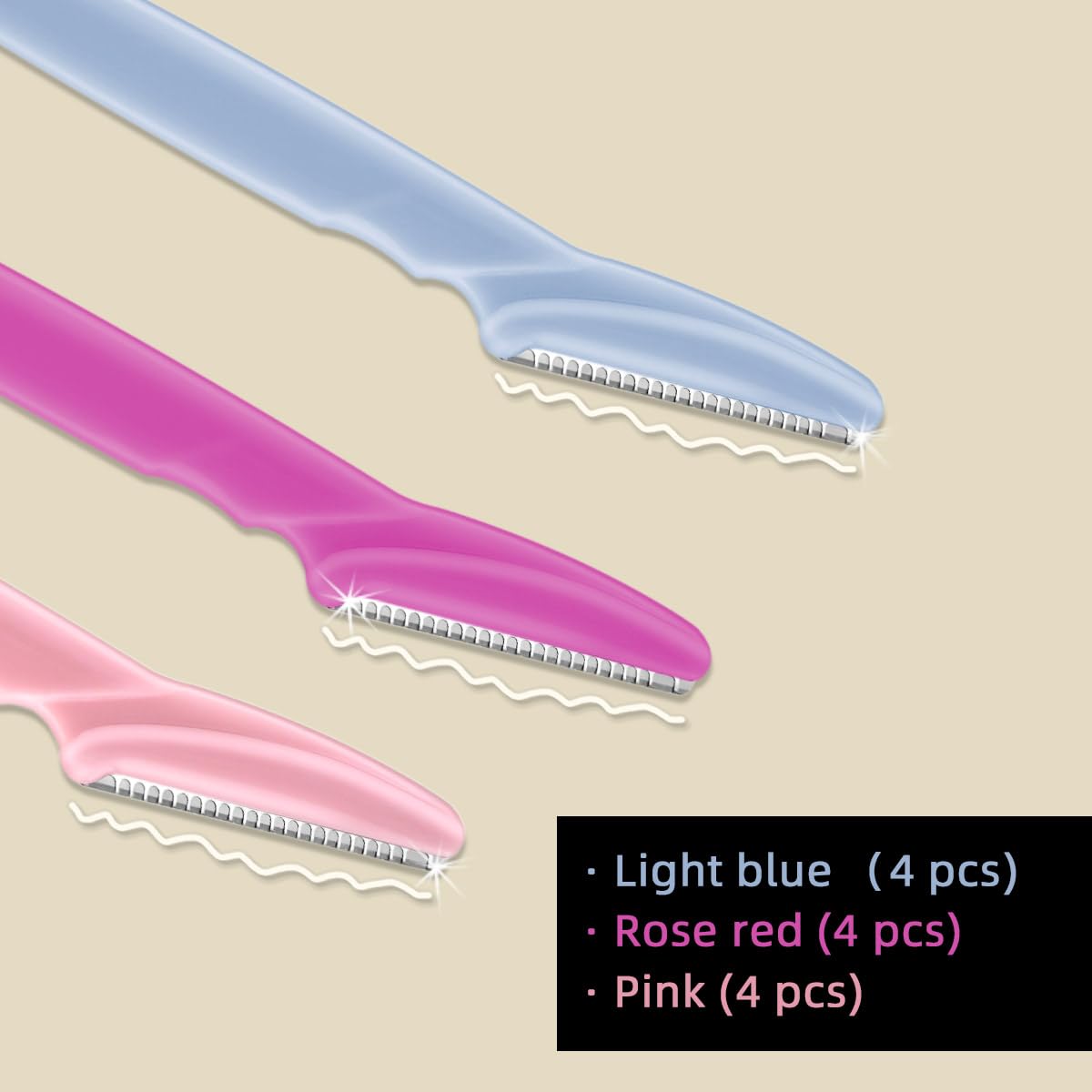 12 Pieces Eyebrow Razor for Women Face Razors Dermaplaning Tool Trimmer Facial with Safety Cover Multipurpose Hair Removal Shaver Precision Men Professional Dermaplane