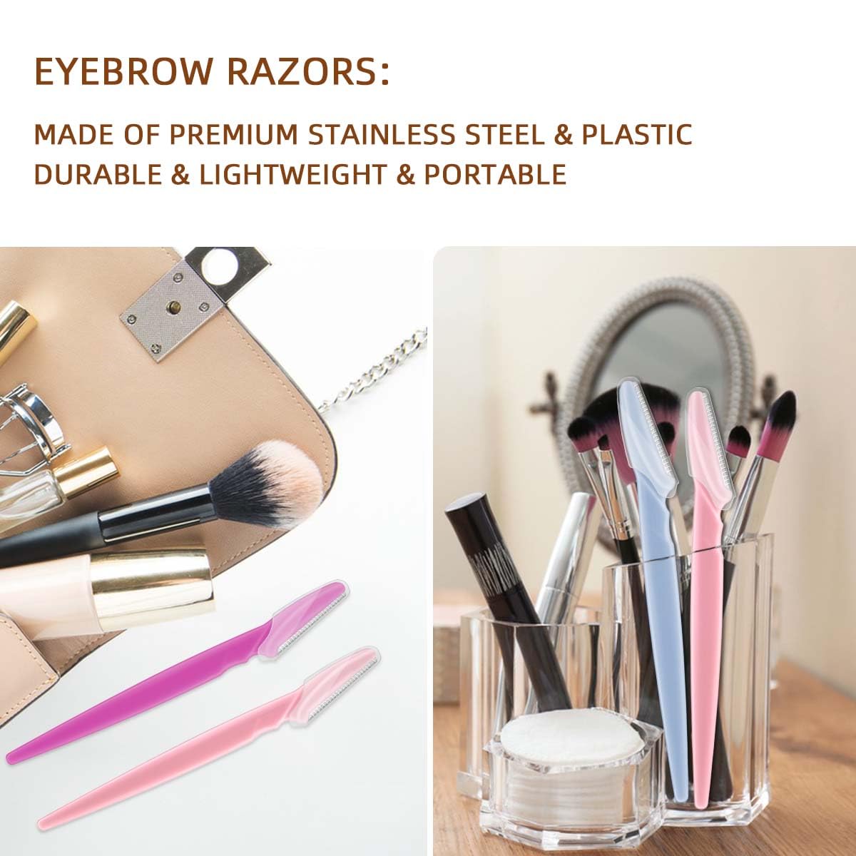 12 Pieces Eyebrow Razor for Women Face Razors Dermaplaning Tool Trimmer Facial with Safety Cover Multipurpose Hair Removal Shaver Precision Men Professional Dermaplane