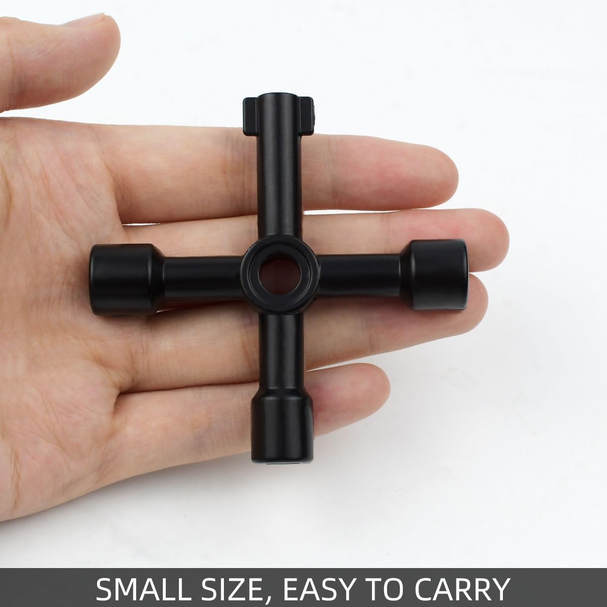 Triangle Multi-functional Sillcock Key 4 Way Square Wrench Water Utility Steel Tool for Electric Gas Meter Box Cupboard Cabinet Opening Spigots Faucet Valve 2 Paack Cross
