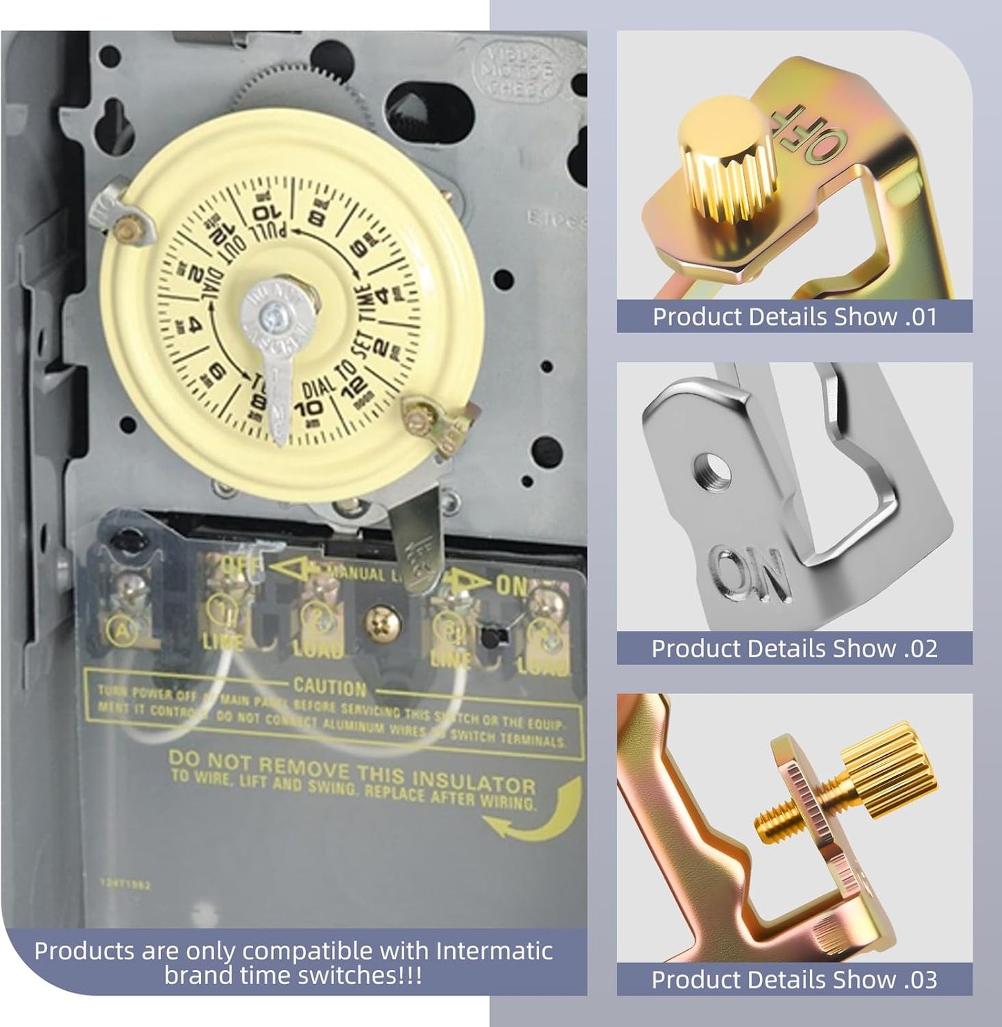 Pool Timer On Off Clips 10 PCS/5 Pairs Time Switch Replacement Trippers Kit 156T1978A Pool Pump Timers Tripper Compatible with Intermatic T100 Series T101 T104 Timers Parts